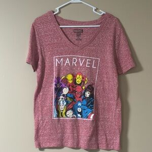 MARVEL short sleeve T-shirt V-neck Avengers American comics US vintage XL